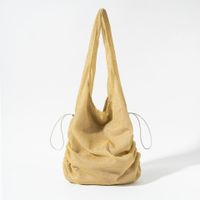 Women's Medium Polyester Solid Color Basic Classic Style Open Ruched Bag sku image 2