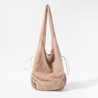 Women's Medium Polyester Solid Color Basic Classic Style Open Ruched Bag sku image 3