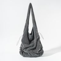 Women's Medium Polyester Solid Color Basic Classic Style Open Ruched Bag sku image 3