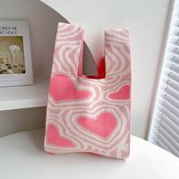 Women's Medium Polyester Heart Shape Streetwear Open Shopping Bags sku image 1