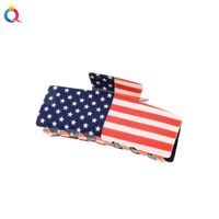 Women's Casual Simple Style National Flag Arylic Hollow Out Hair Claws main image 3