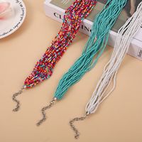 Casual Bohemian Round Seed Bead Beaded Layered Women's Necklace main image 4