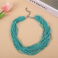 Casual Bohemian Round Seed Bead Beaded Layered Women's Necklace sku image 2