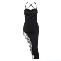 Women's Sheath Dress Sexy Strap Hollow Out Sleeveless Solid Color Maxi Long Dress Daily Party Bar main image 2