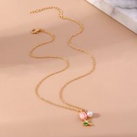Sweet Tulip Artificial Pearl Zinc Alloy Plating Women's Pendant Necklace main image 3