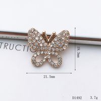 1 Piece Alloy Rhinestones Heart Shape Crown Butterfly DIY Ornament Accessories Shoe Buckle sku image 5