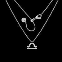 Titanium Steel Basic Modern Style Classic Style Plating Inlay Constellation Zircon Pendant Necklace sku image 8