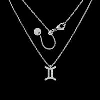 Titanium Steel Basic Modern Style Classic Style Plating Inlay Constellation Zircon Pendant Necklace sku image 6