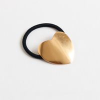 Women's Simple Style Heart Shape Metal Plating Hair Tie sku image 1