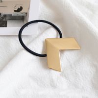 Women's Simple Style Heart Shape Metal Plating Hair Tie sku image 4