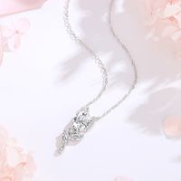 Sterling Silver Elegant Simple Style Plating Tulip Pendant Necklace main image 1