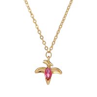 Copper 18K Gold Plated Cute Plating Dinosaur Pendant Necklace main image 3