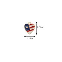 10 PCS/Package 1.7*1.7CM Alloy American Flag Butterfly Pendant sku image 4