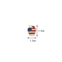 10 PCS/Package 1.7*1.7CM Alloy American Flag Butterfly Pendant sku image 15