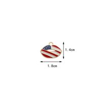 10 PCS/Package 1.7*1.7CM Alloy American Flag Butterfly Pendant sku image 19