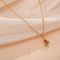 Copper 18K Gold Plated Cute Plating Dinosaur Pendant Necklace main image 5