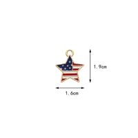 10 PCS/Package 1.7*1.7CM Alloy American Flag Butterfly Pendant main image 5