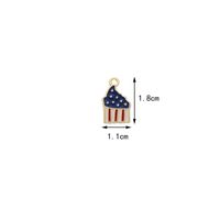 10 PCS/Package 1.7*1.7CM Alloy American Flag Butterfly Pendant sku image 18
