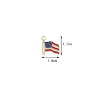 10 PCS/Package 1.7*1.7CM Alloy American Flag Butterfly Pendant sku image 17