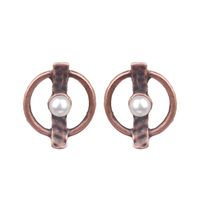 1 Pair Retro Simple Style Triangle Water Droplets Wood Iron Drop Earrings sku image 1