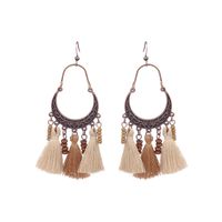 1 Pair Retro Simple Style Triangle Water Droplets Wood Iron Drop Earrings sku image 10