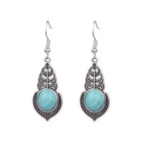 1 Pair Retro Water Droplets Plating Alloy Turquoise Drop Earrings sku image 9