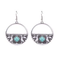 1 Pair Retro Water Droplets Plating Alloy Turquoise Drop Earrings sku image 13