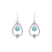 1 Pair Retro Water Droplets Plating Alloy Turquoise Drop Earrings sku image 6