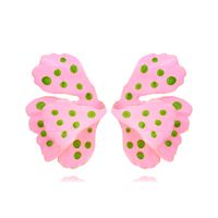 1 Pair Lady Sweet Leaf Butterfly Enamel Zinc Alloy Earrings main image 1
