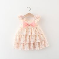 Cute Bow Knot Cotton Girls Dresses main image 6