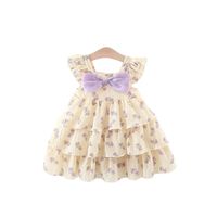 Cute Bow Knot Cotton Girls Dresses main image 5