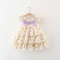 Cute Bow Knot Cotton Girls Dresses main image 4