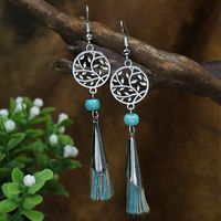 1 Pair Ethnic Style Geometric Plating Alloy Turquoise Drop Earrings main image 6