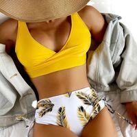 Women's Ditsy Floral Solid Color 2 Pieces Set Bikinis Swimwear main image 2