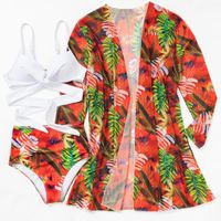 Women's Vacation Ditsy Floral 3 Pieces Set Bikinis Swimwear main image 4