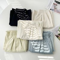 Women's Daily Simple Style Solid Color Full Length Pleated Casual Pants Straight Pants main image 6