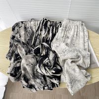 Women's Daily Streetwear Stripe Graffiti Full Length Printing Casual Pants Straight Pants main image 5
