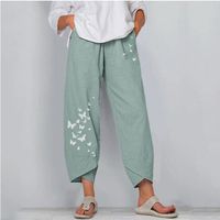 Women's Holiday Daily Simple Style Solid Color Butterfly Ankle-Length Casual Pants Straight Pants main image 3