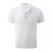 Men's Solid Color Simple Style Turndown Short Sleeve Loose Men's T-shirt main image 2