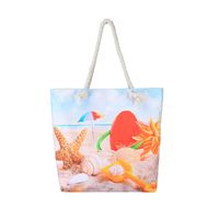 Women's Medium Canvas Ocean Vacation Beach Zipper Beach Bag sku image 10