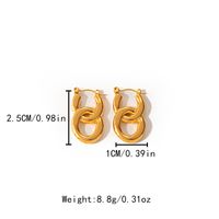 1 Set Simple Style Roman Style Heart Shape Plating Inlay 304 Stainless Steel Pearl 14K Gold Plated Drop Earrings sku image 4