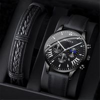 Casual Color Block Buckle Quartz Men's Watches main image 6