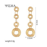 1 Pair Simple Style Classic Style Solid Color Plating 304 Stainless Steel Gold Plated Drop Earrings main image 5
