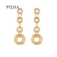 1 Pair Simple Style Classic Style Solid Color Plating 304 Stainless Steel Gold Plated Drop Earrings main image 3