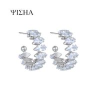 1 Pair Simple Style Classic Style Solid Color Inlay 304 Stainless Steel Rhinestones Ear Studs sku image 1