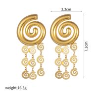 1 Pair Simple Style Classic Style Solid Color Plating 304 Stainless Steel Gold Plated Ear Studs main image 5