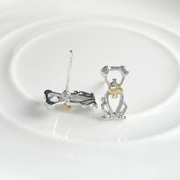 1 Pair Cute Sweet Simple Style Dog Hollow Out Alloy Gold Plated Silver Plated Ear Studs main image 6