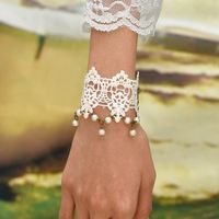 Wholesale Jewelry Simple Style Classic Style Solid Color Polyester Zinc Alloy Hollow Out Bracelets sku image 1