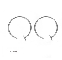 1 Pair Simple Style Classic Style Commute Round Solid Color Stamping 316L Stainless Steel  Hoop Earrings main image 2