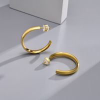 1 Pair Classic Style Solid Color Polishing Plating 304 Stainless Steel 18K Gold Plated Earrings main image 8